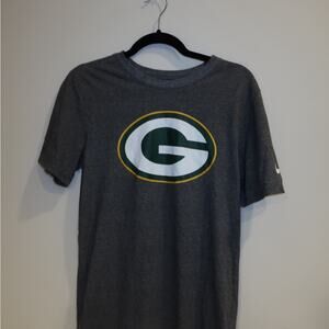 Nike Gray Green Bay Packers Logo T-Shirt